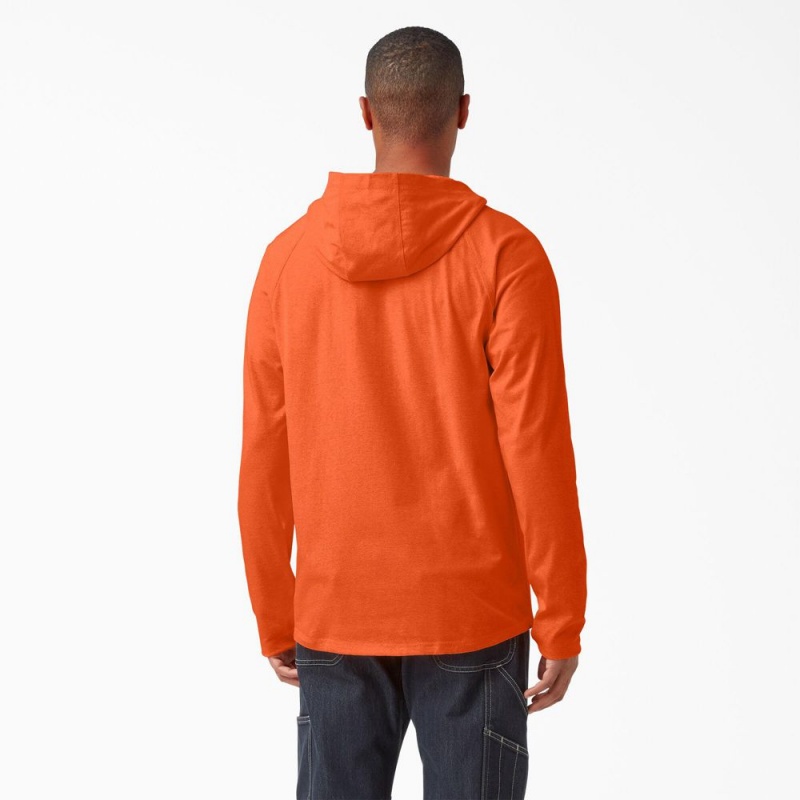 Orange Men's Dickies Cooling Performance Sun Hoodie | CTH065142