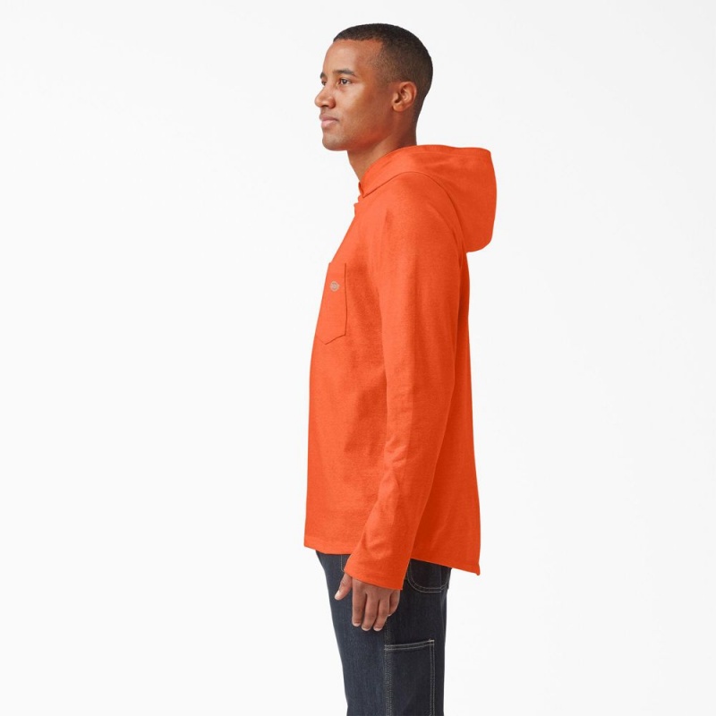 Orange Men's Dickies Cooling Performance Sun Hoodie | CTH065142