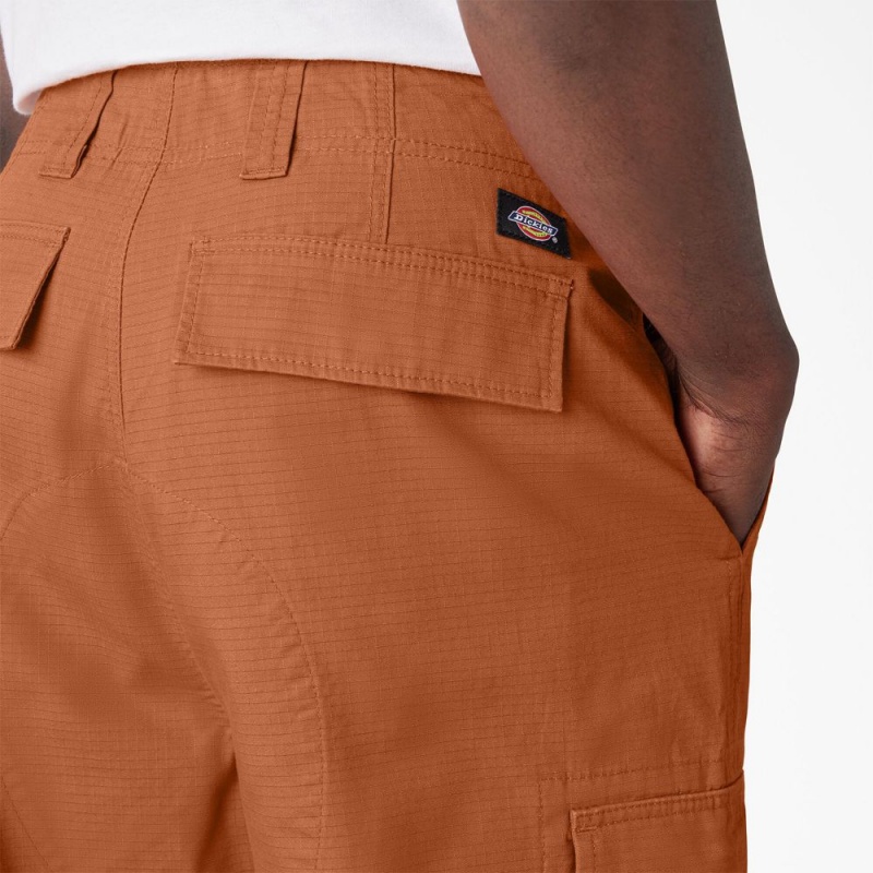 Orange Men's Dickies Eagle Bend Relaxed Fit Double Knee Cargo Pants | LWF482073