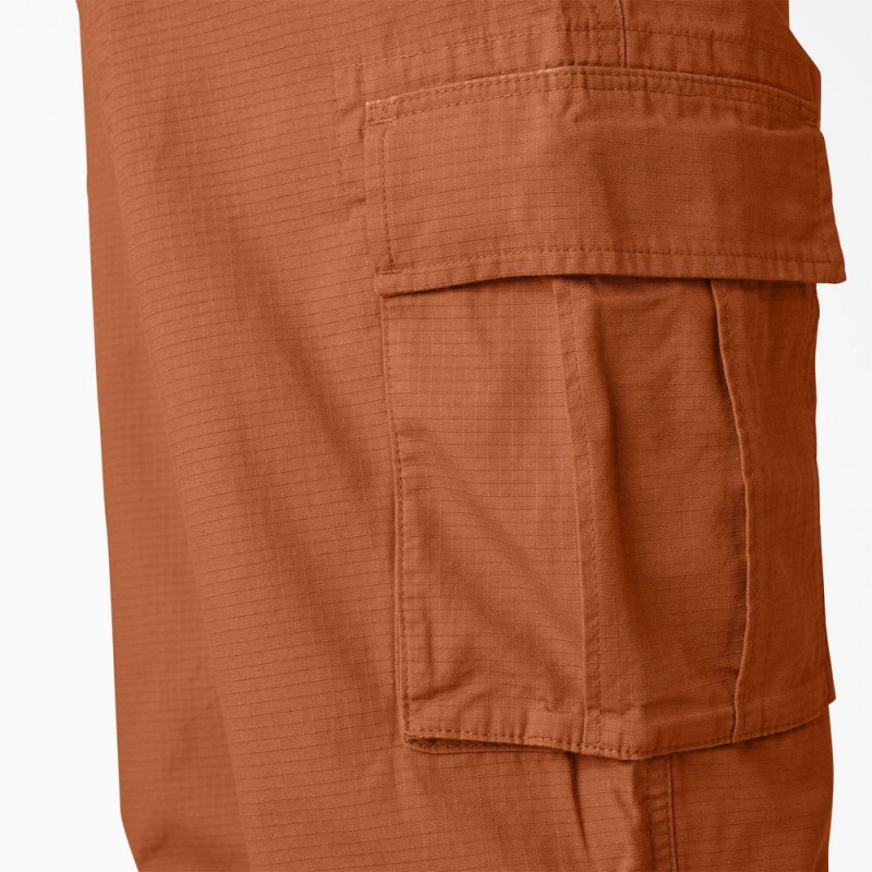 Orange Men's Dickies Eagle Bend Relaxed Fit Double Knee Cargo Pants | LWF482073