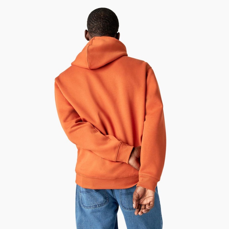 Orange Men's Dickies Paxico Graphic Hoodie | TBG204189