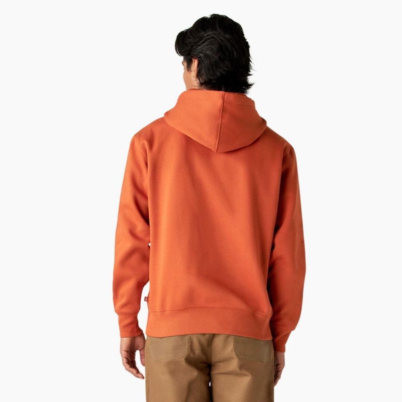 Orange Men's Dickies Summerdale Hoodie | KAM046892