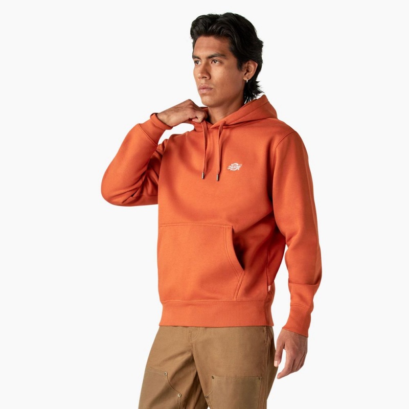 Orange Men's Dickies Summerdale Hoodie | KAM046892