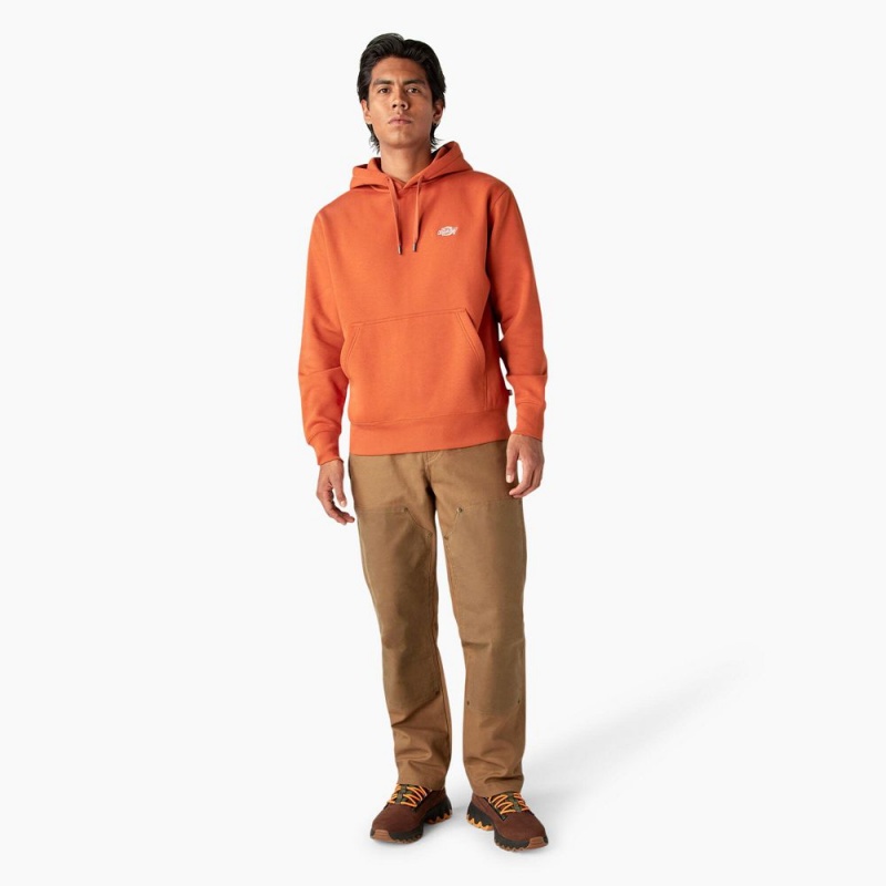 Orange Men's Dickies Summerdale Hoodie | KAM046892