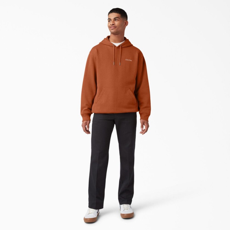 Orange Men's Dickies Uniontown Hoodie | WYD287645