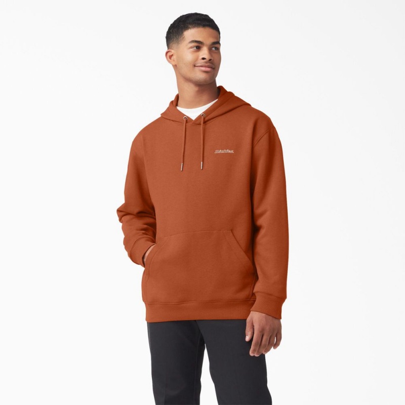 Orange Men\'s Dickies Uniontown Hoodie | WYD287645