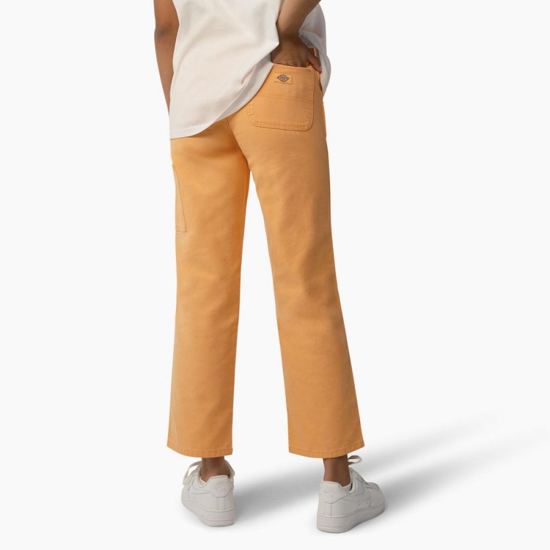 Orange Women's Dickies Regular Fit Duck Pants | YFO395678