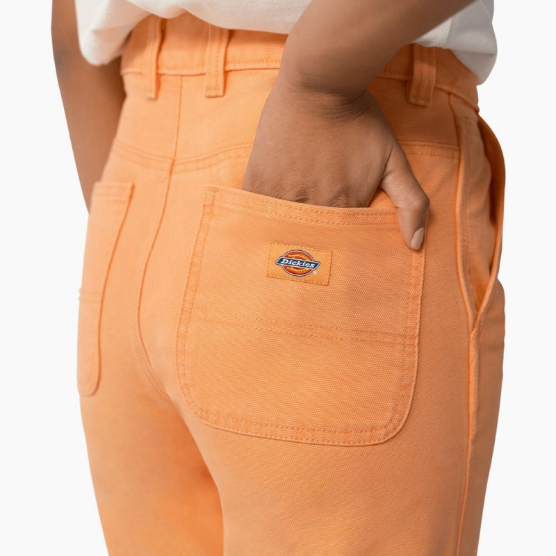 Orange Women's Dickies Regular Fit Duck Pants | YFO395678