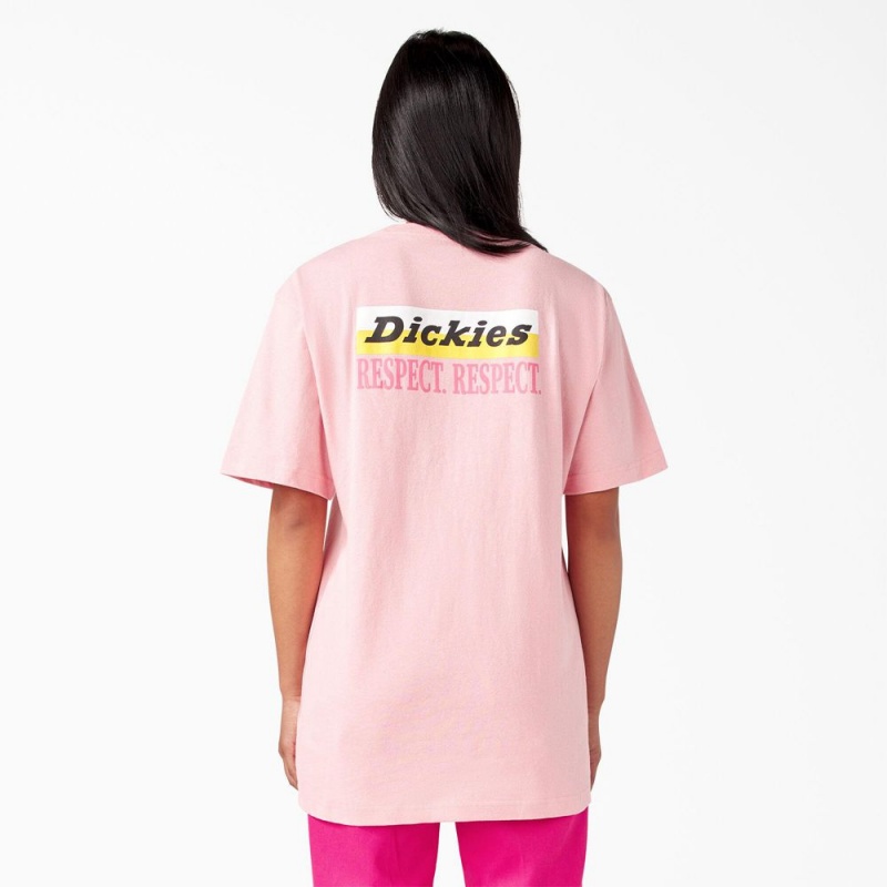 Pink Men\'s Dickies Breast Cancer Awareness Heavyweight T-Shirt | TMO294510