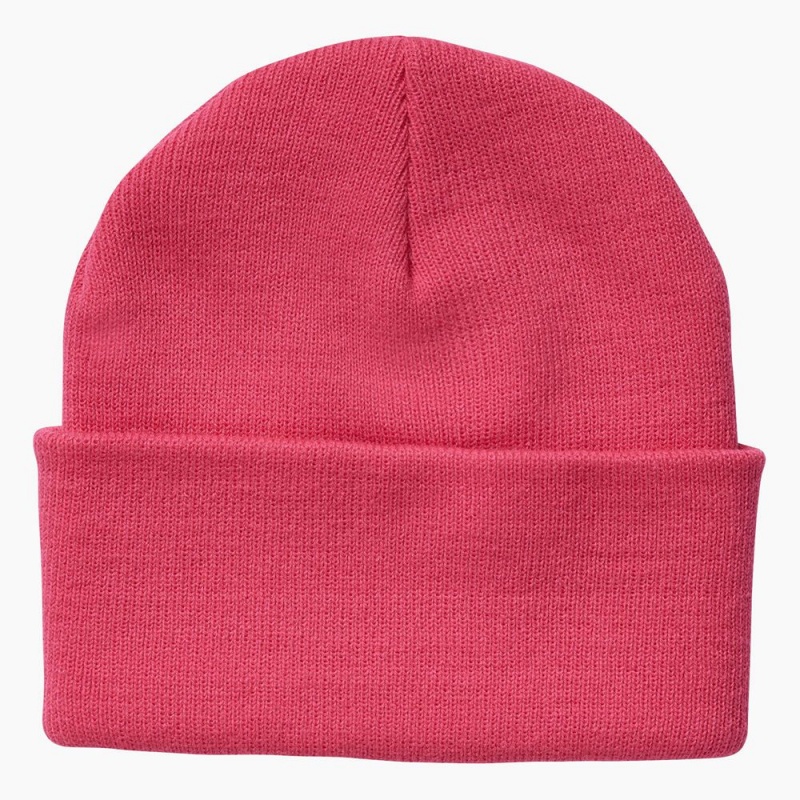 Pink Men's Dickies Breast Cancer Awareness Cuffed Knit Beanie | IWU710652