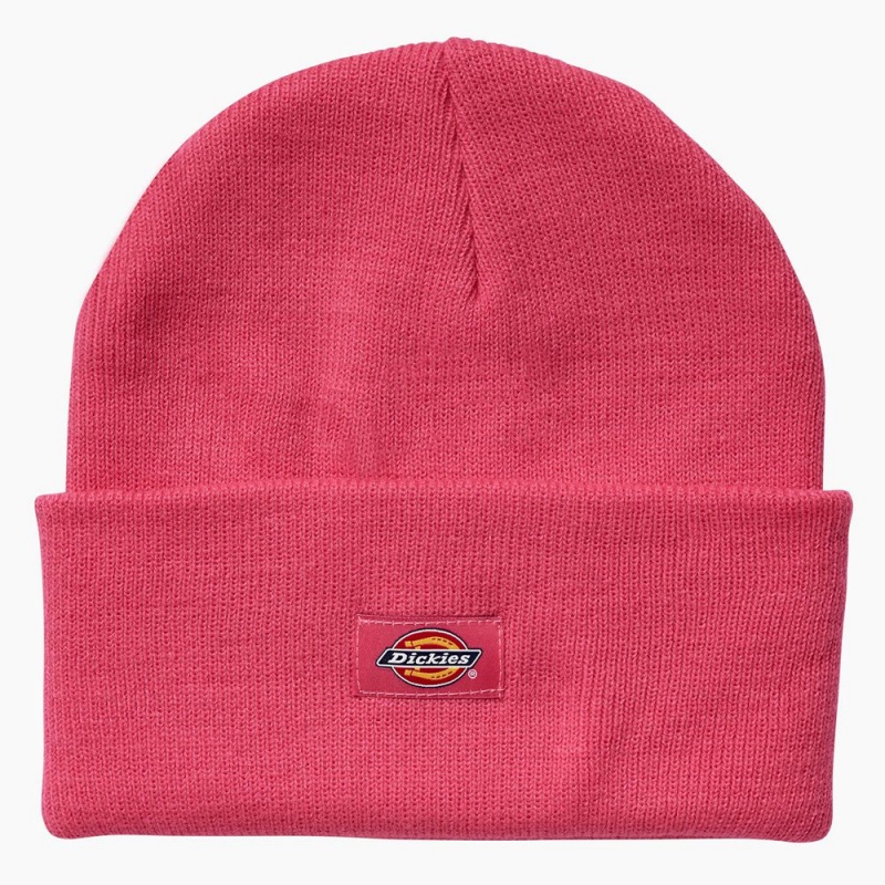 Pink Men\'s Dickies Breast Cancer Awareness Cuffed Knit Beanie | IWU710652