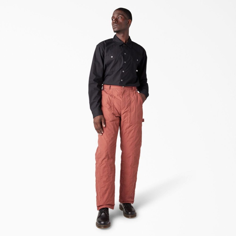 Pink Men's Dickies Premium Collection Quilted Utility Pants | CKN596471