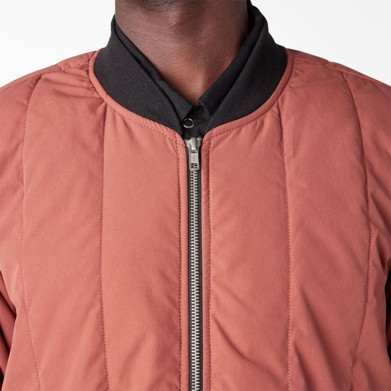 Pink Men's Dickies Premium Collection Quilted Jacket | MUS591368