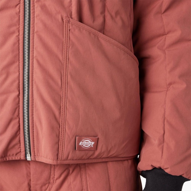 Pink Men's Dickies Premium Collection Quilted Jacket | MUS591368