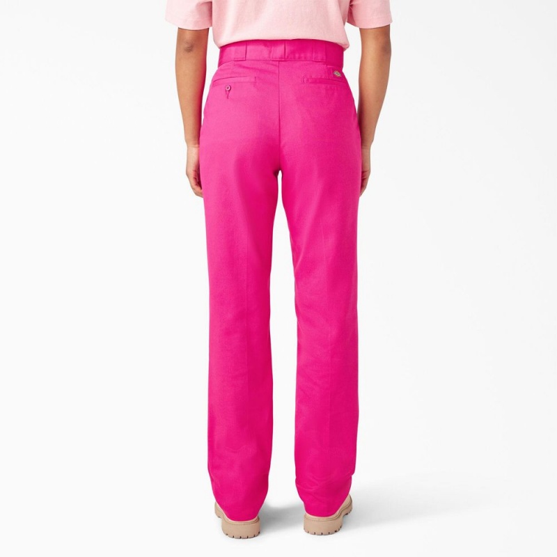 Pink Women's Dickies Breast Cancer Awareness 874® Work Pants | VAE827014