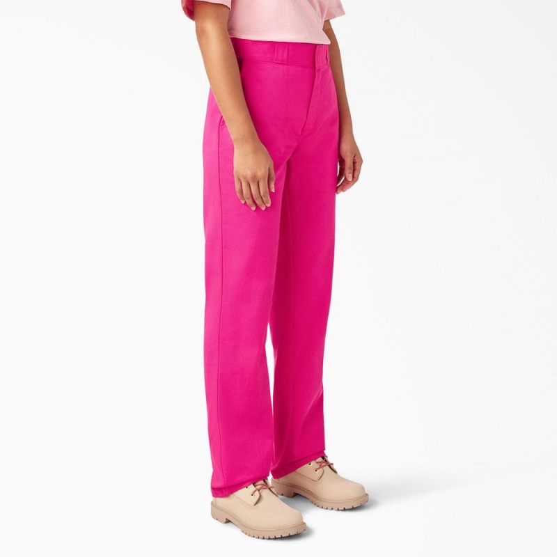 Pink Women's Dickies Breast Cancer Awareness 874® Work Pants | VAE827014