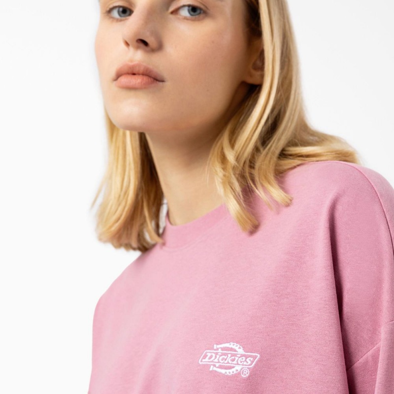 Pink Women's Dickies Summerdale Long Sleeve T-Shirt | CKA084315