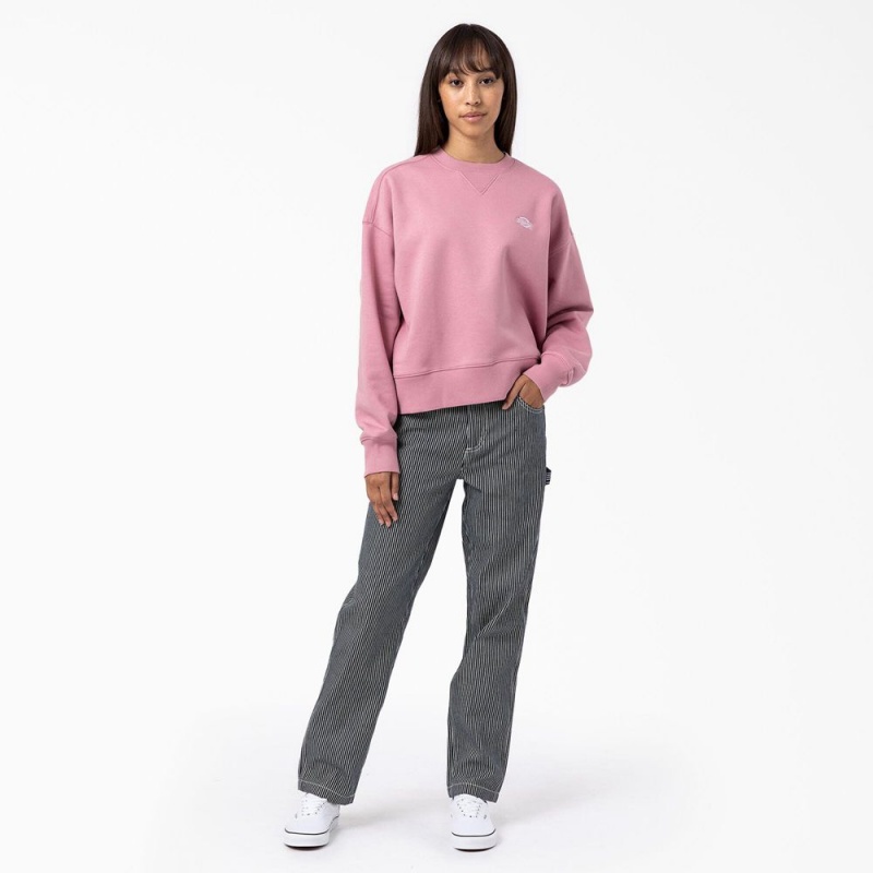 Pink Women's Dickies Summerdale Sweatshirt | BQK534879