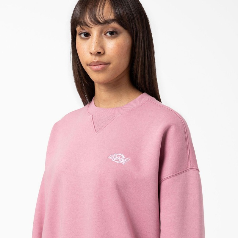 Pink Women's Dickies Summerdale Sweatshirt | BQK534879