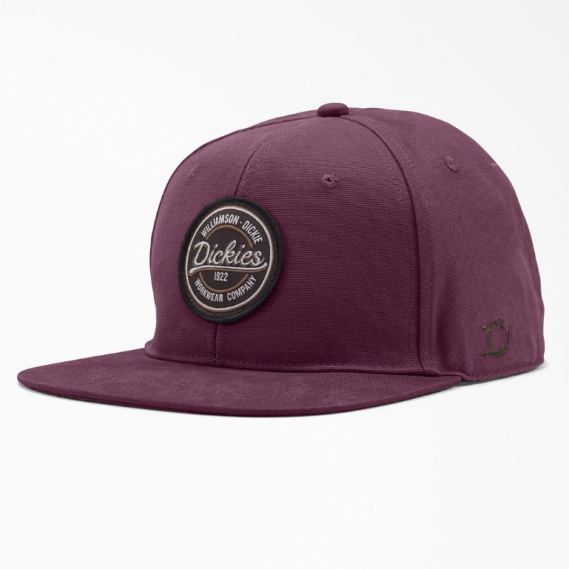 Purple Men\'s Dickies Flat Bill Duck Cap | TNX735619