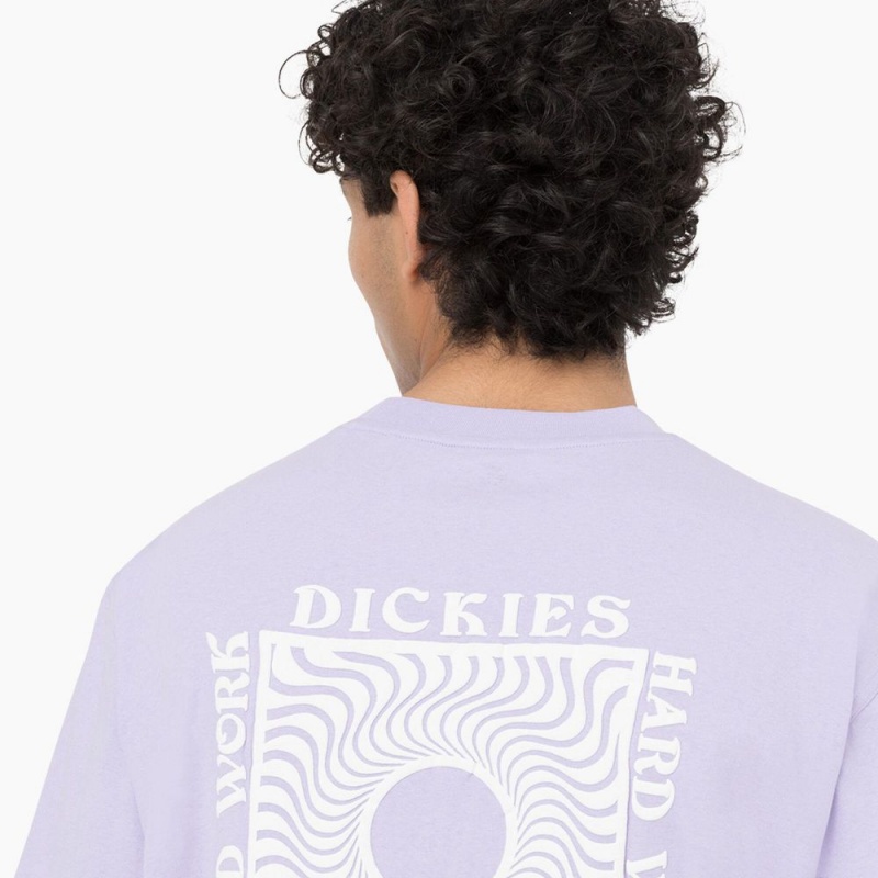 Purple Men's Dickies Oatfield Short Sleeve T-Shirt | AOW852347