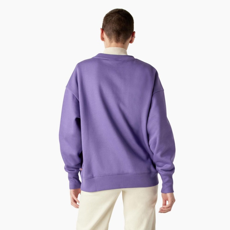 Purple Women's Dickies Garden Plain Sweatshirt | OBS483715