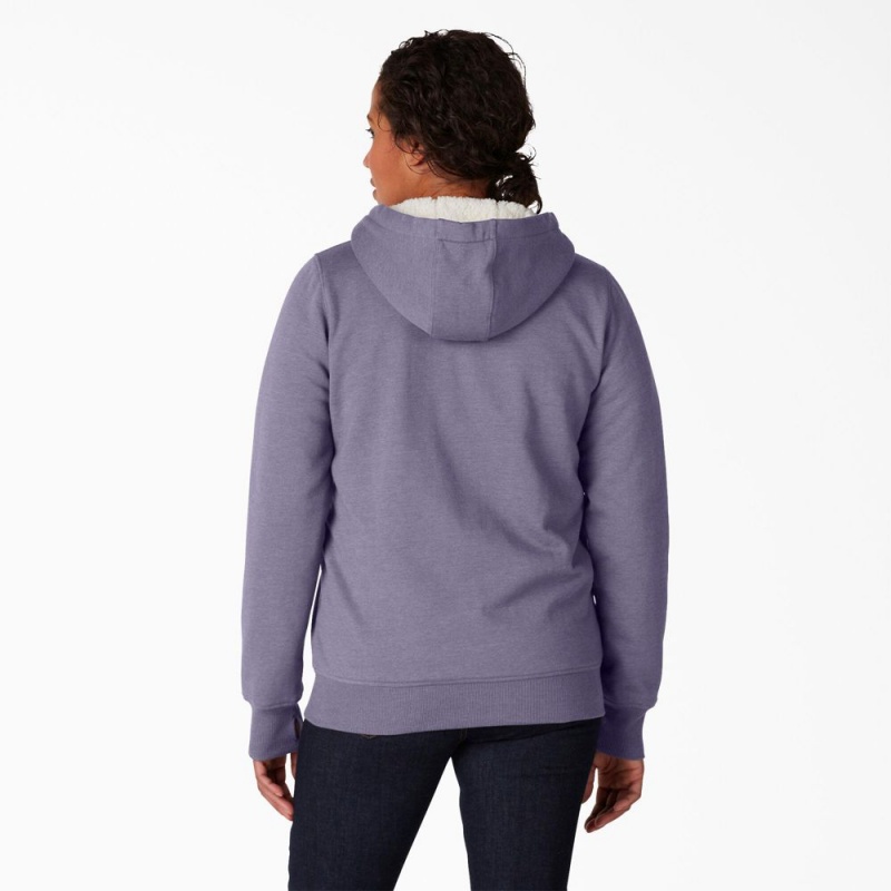 Purple Women's Dickies High Pile Fleece Lined Hoodie | ILC075982