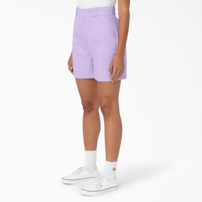 Purple Women's Dickies Phoenix Shorts | MZH194573