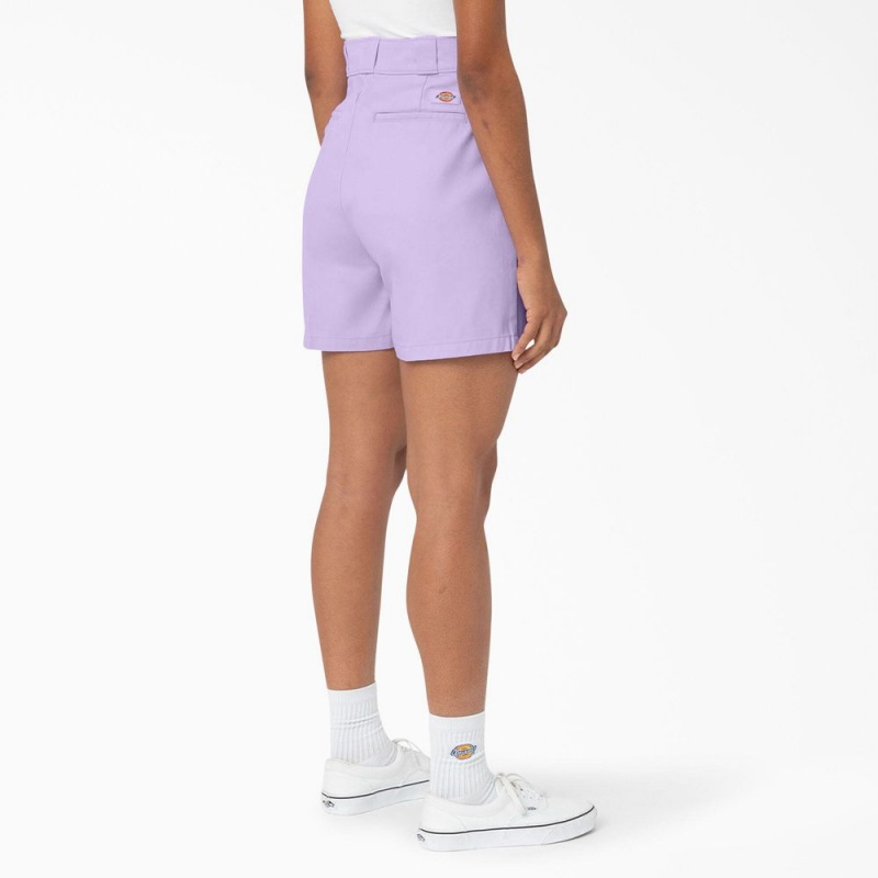 Purple Women's Dickies Phoenix Shorts | MZH194573