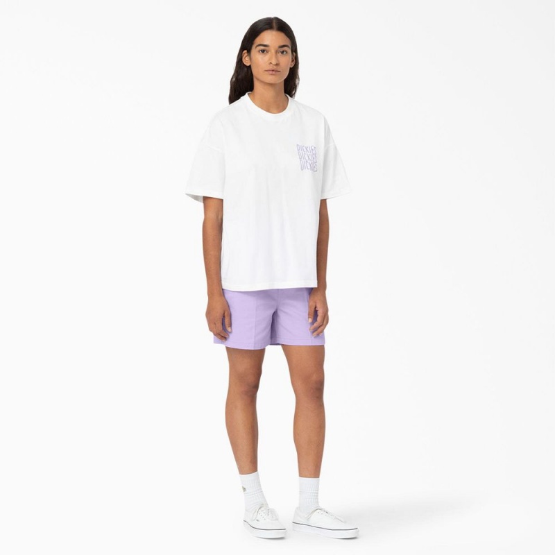 Purple Women's Dickies Phoenix Shorts | MZH194573