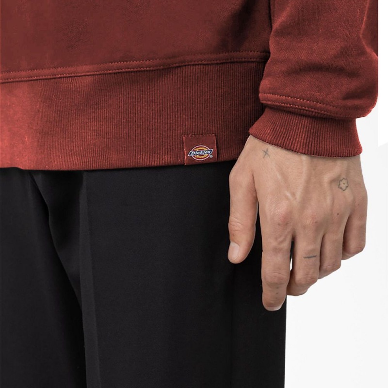 Red Men's Dickies Oxford Graphic Sweatshirt | BPC653049