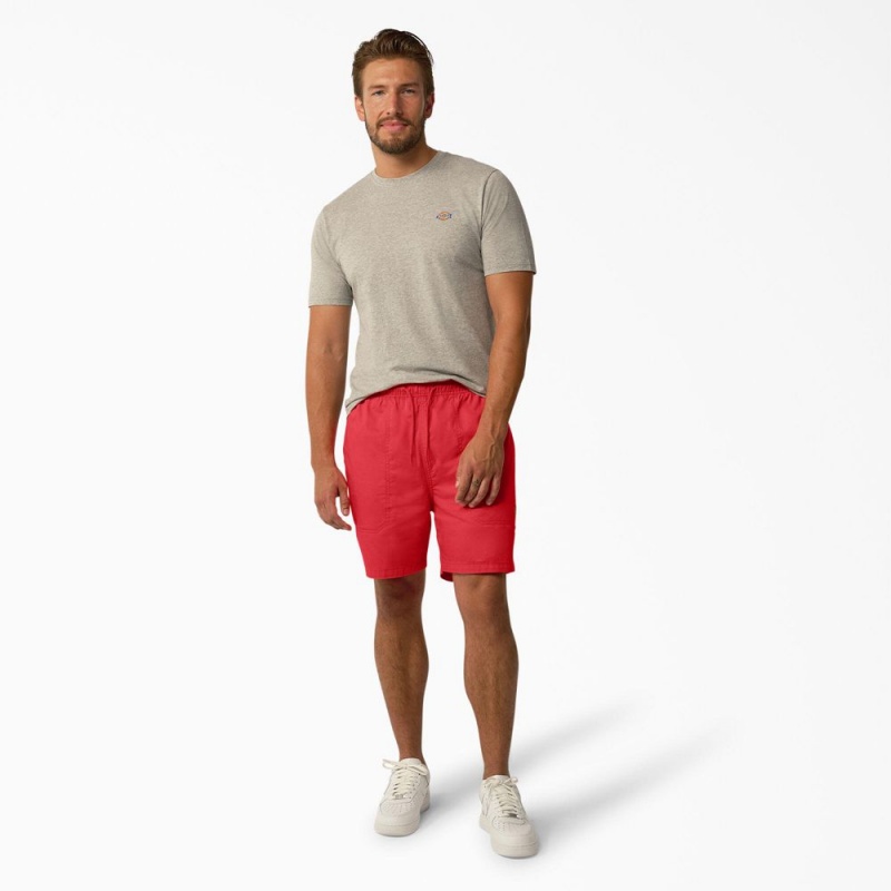 Red Men's Dickies Pelican Rapids Relaxed Fit Shorts | ROA709264