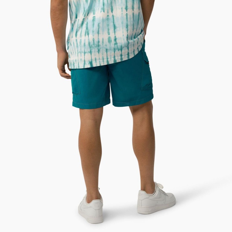 Turquoise Men's Dickies Jackson Regular Fit Cargo Shorts | UKC576943