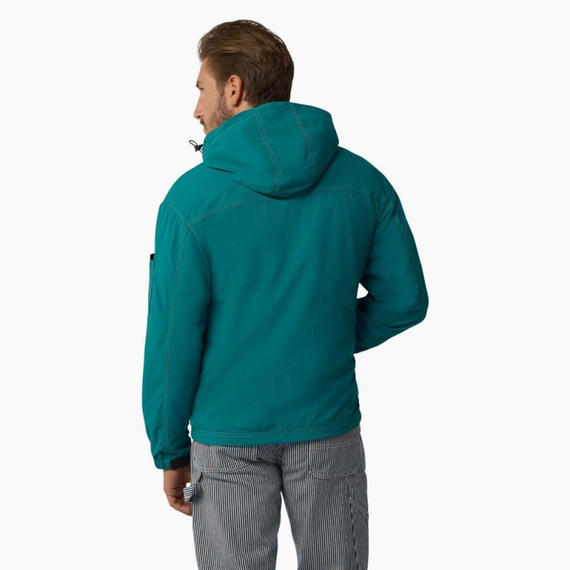 Turquoise Men's Dickies Jackson Windbreaker Jacket | CUN219043