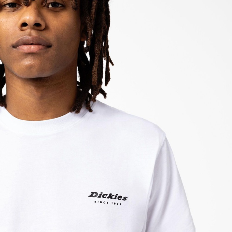 White Men's Dickies Camden Box Graphic T-Shirt | ETI356978