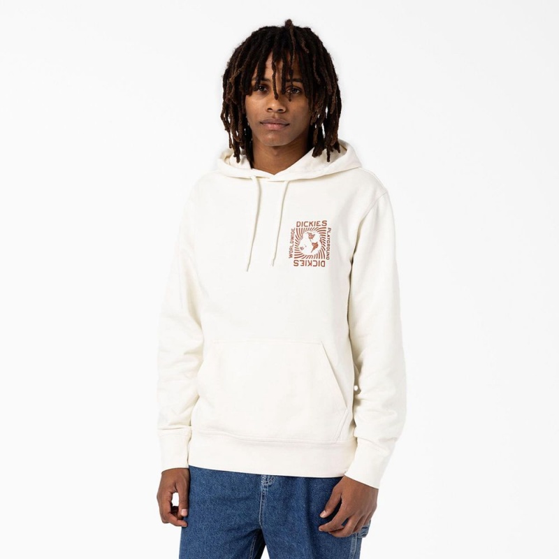 White Men's Dickies Marbury Graphic Hoodie | DGA643072