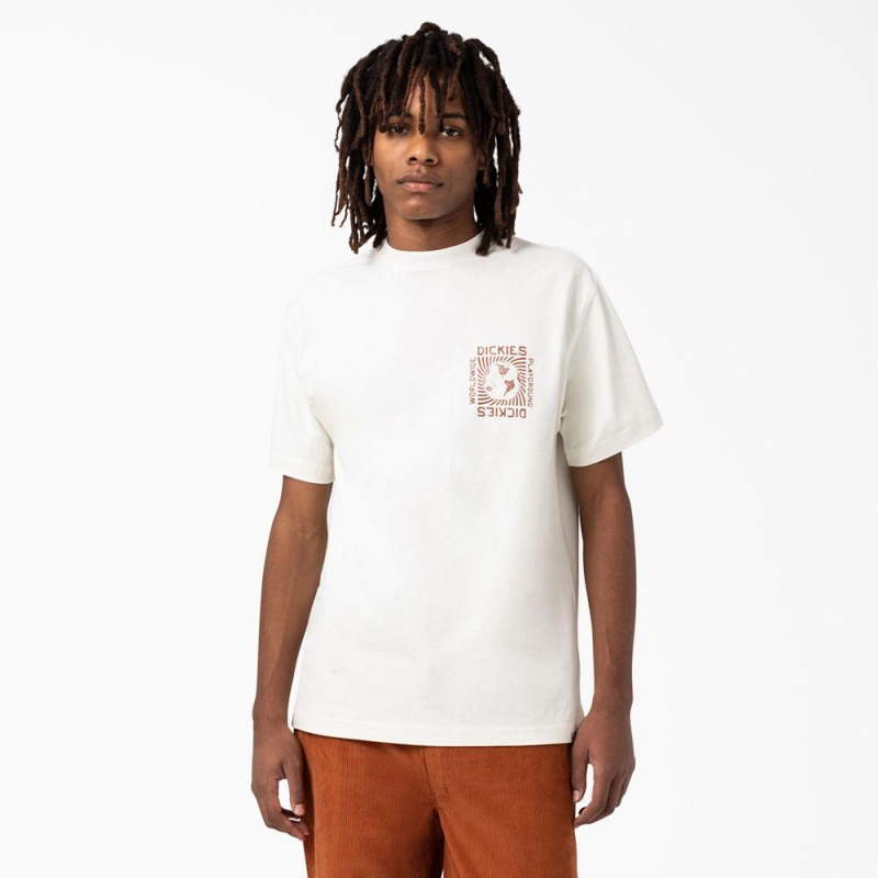 White Men's Dickies Marbury Short Sleeve T-Shirt | VDO804379