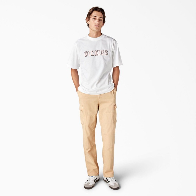 White Men's Dickies Melvern Graphic T-Shirt | JUI507419