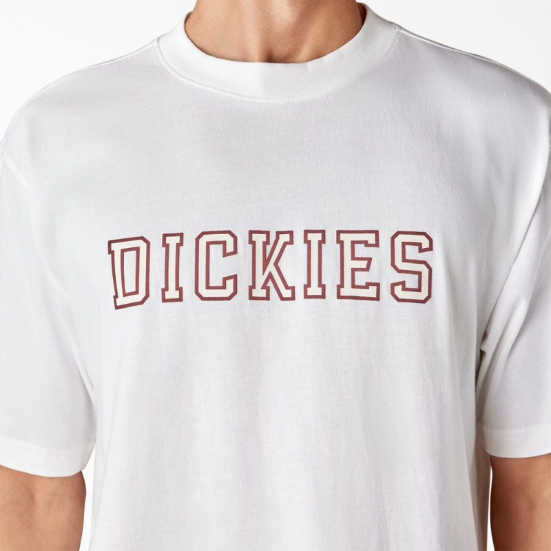 White Men's Dickies Melvern Graphic T-Shirt | JUI507419