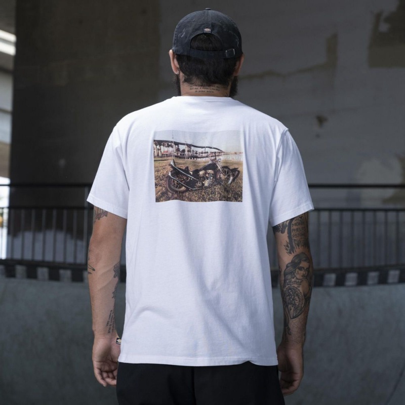 White Men's Dickies Ronnie Sandoval Photo T-Shirt | QOW250948