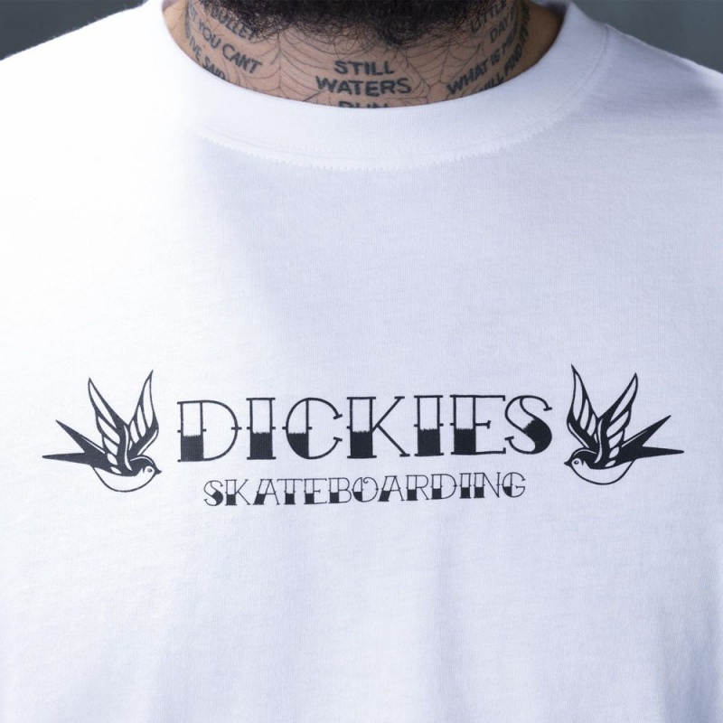 White Men's Dickies Ronnie Sandoval Photo T-Shirt | QOW250948