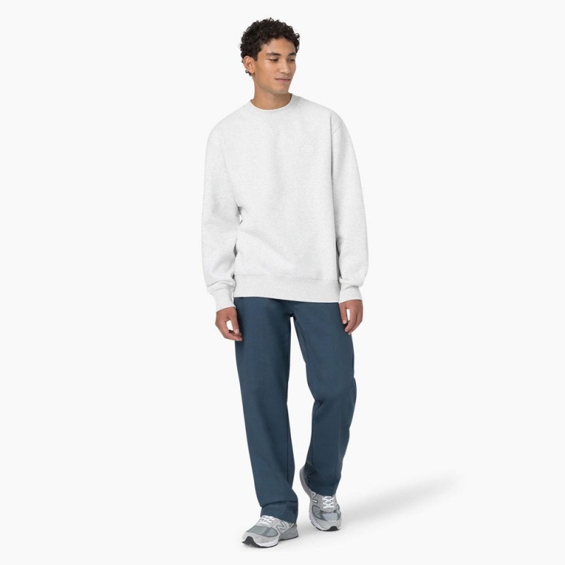 White Men's Dickies Summerdale Sweatshirt | CPD015243