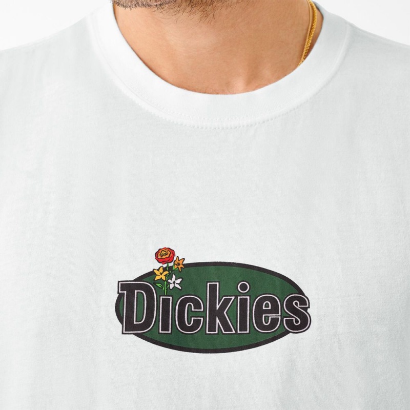 White Men's Dickies Tom Knox Graphic T-Shirt | ESB910632