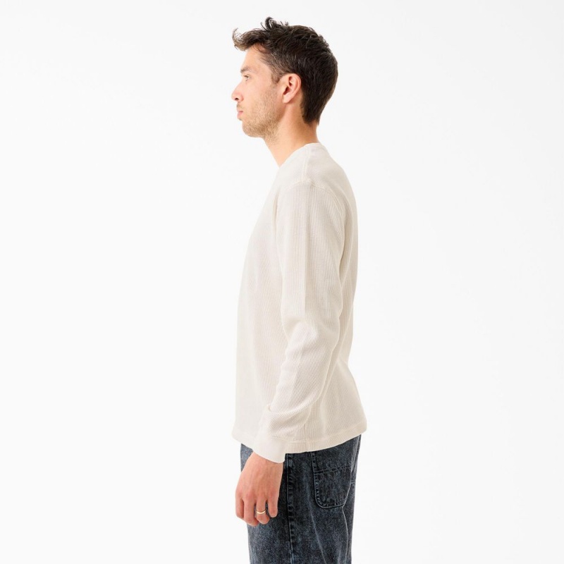 White Men's Dickies Tom Knox Thermal Shirt | BIZ210974