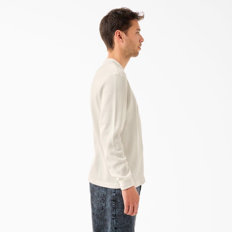 White Men's Dickies Tom Knox Thermal Shirt | BIZ210974