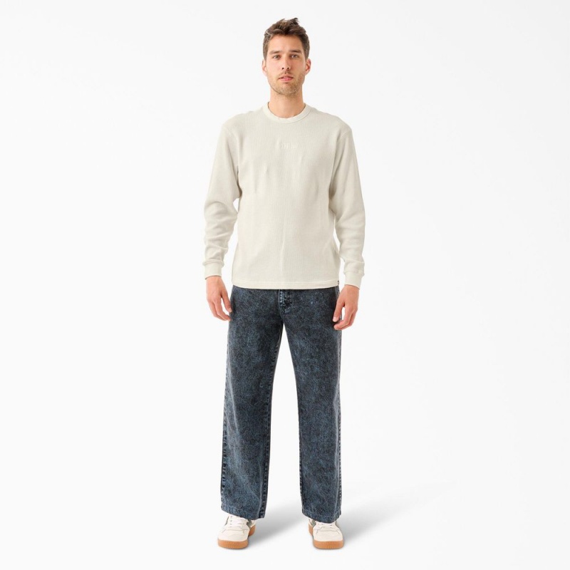 White Men's Dickies Tom Knox Thermal Shirt | BIZ210974