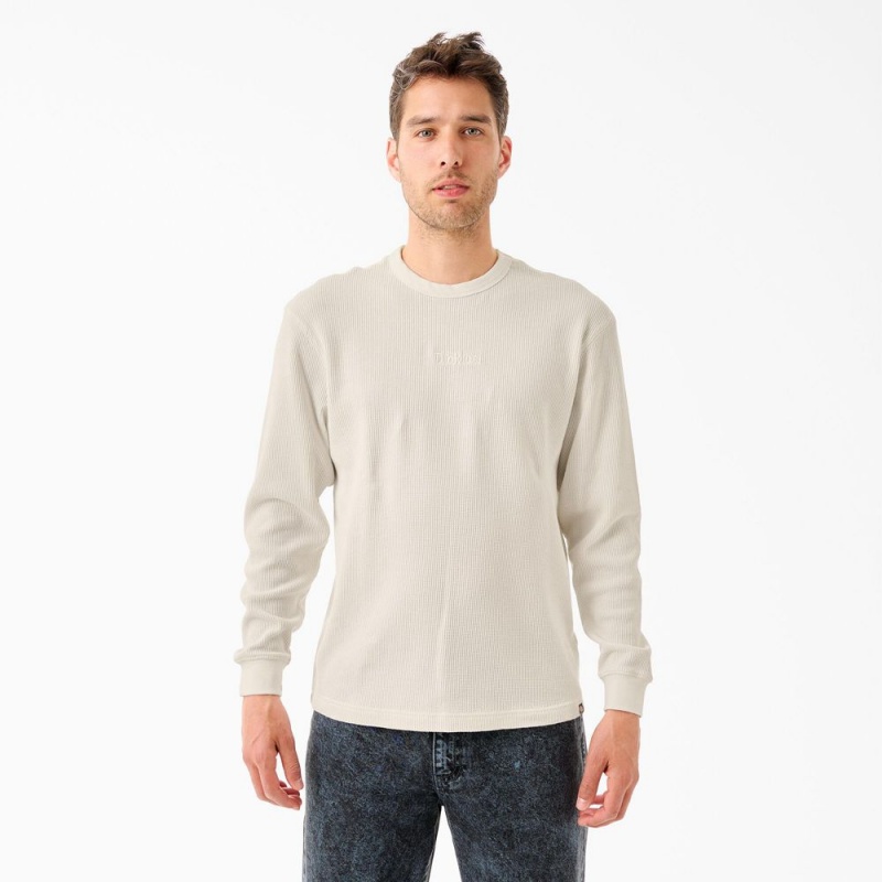 White Men\'s Dickies Tom Knox Thermal Shirt | BIZ210974