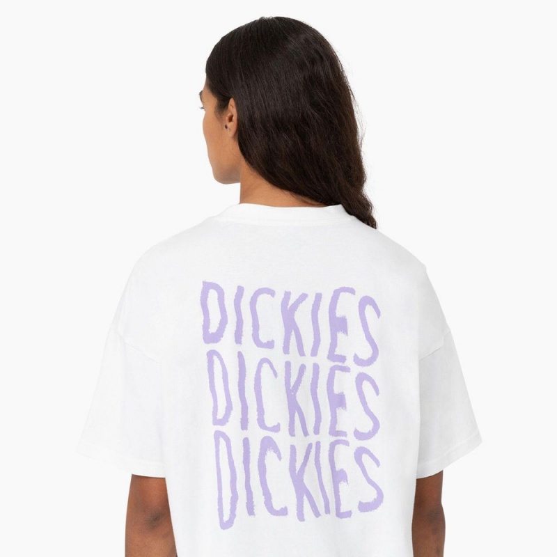 White Women's Dickies Creswell Graphic T-Shirt | NWM061472