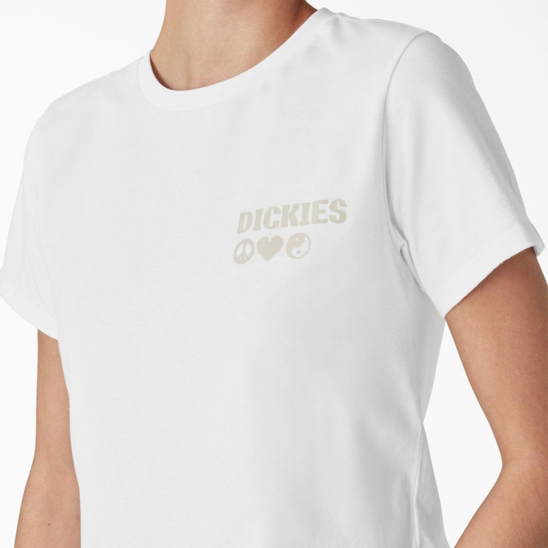 White Women's Dickies Graphic T-Shirt | AJW326910