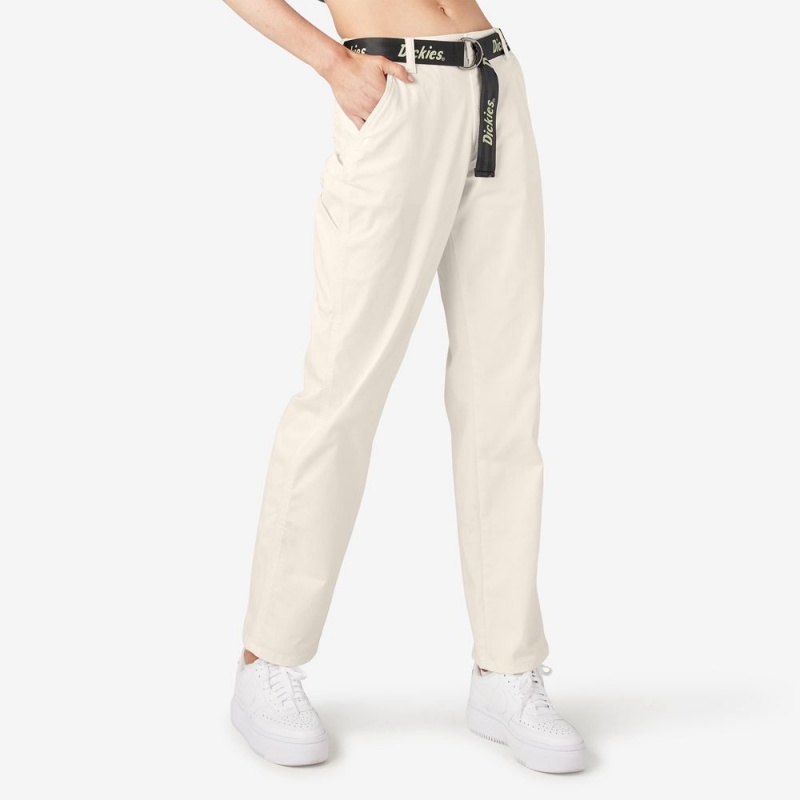 White Women's Dickies Relaxed Fit Carpenter Pants | FKU059842